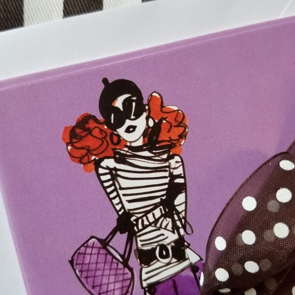 ❗Henri Bendel Illustrator Izak Zenou Bendel Girl Notecards and Envelope Set❗ - Picture 3 of 3